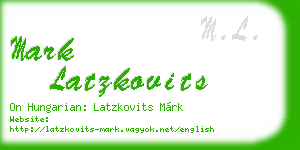 mark latzkovits business card