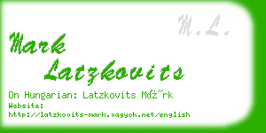 mark latzkovits business card